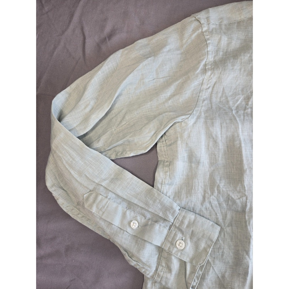Muji Mint Green Shirt Layering Linen Minimalist Quiet Luxury Old Money Size M - Picture 6 of 16